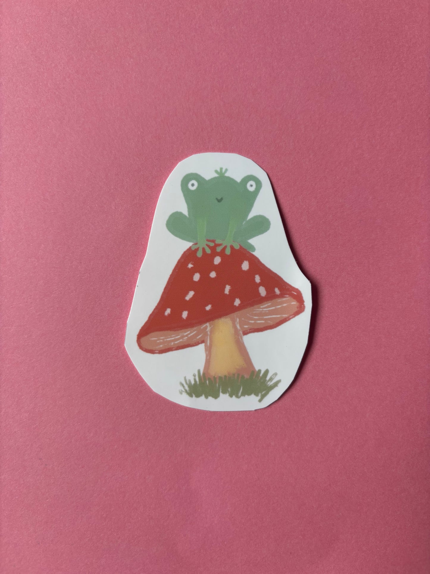 Frog Mushroom Toad Stool Sticker