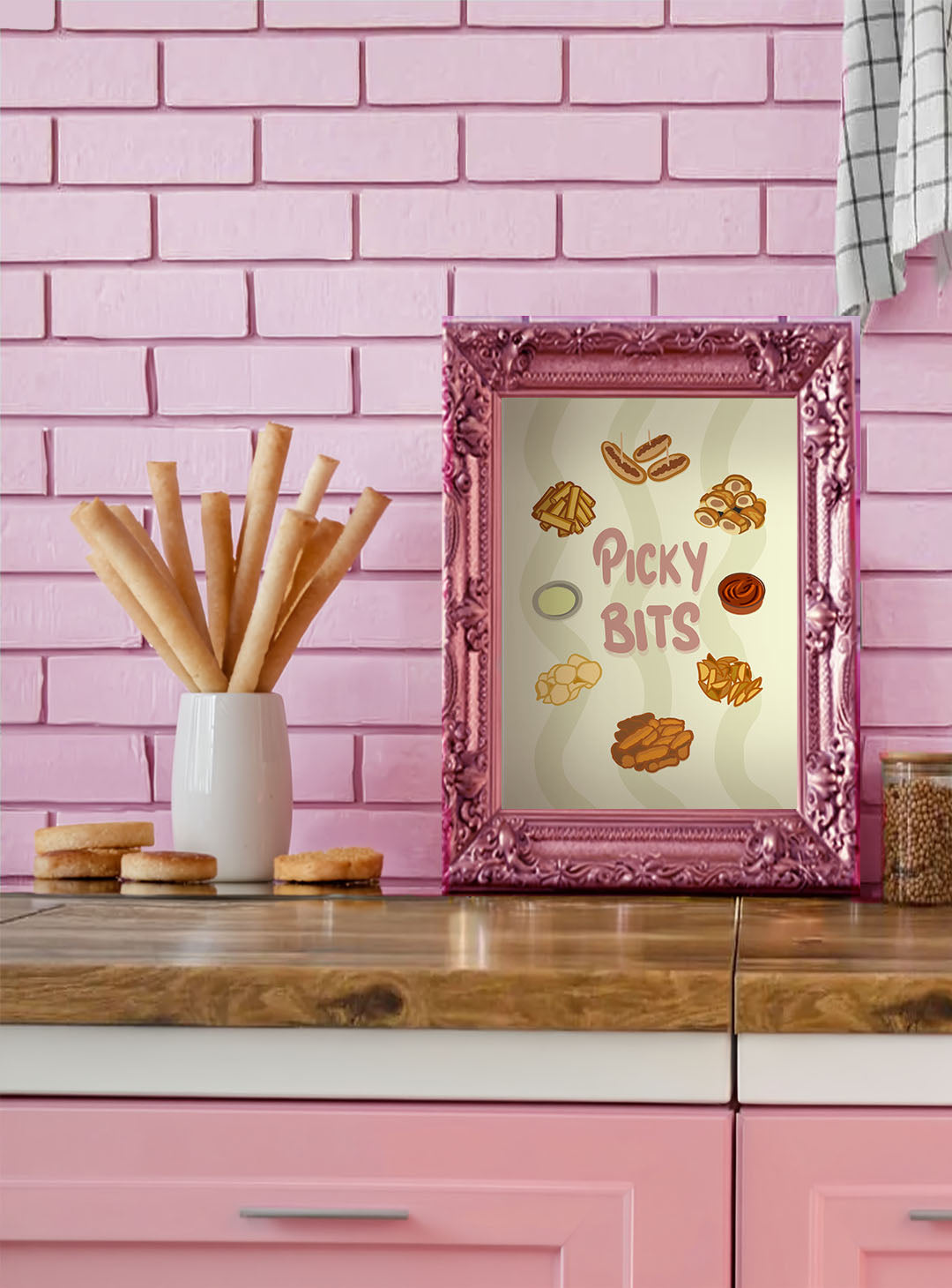 “Picky Bits” Cute Food Print
