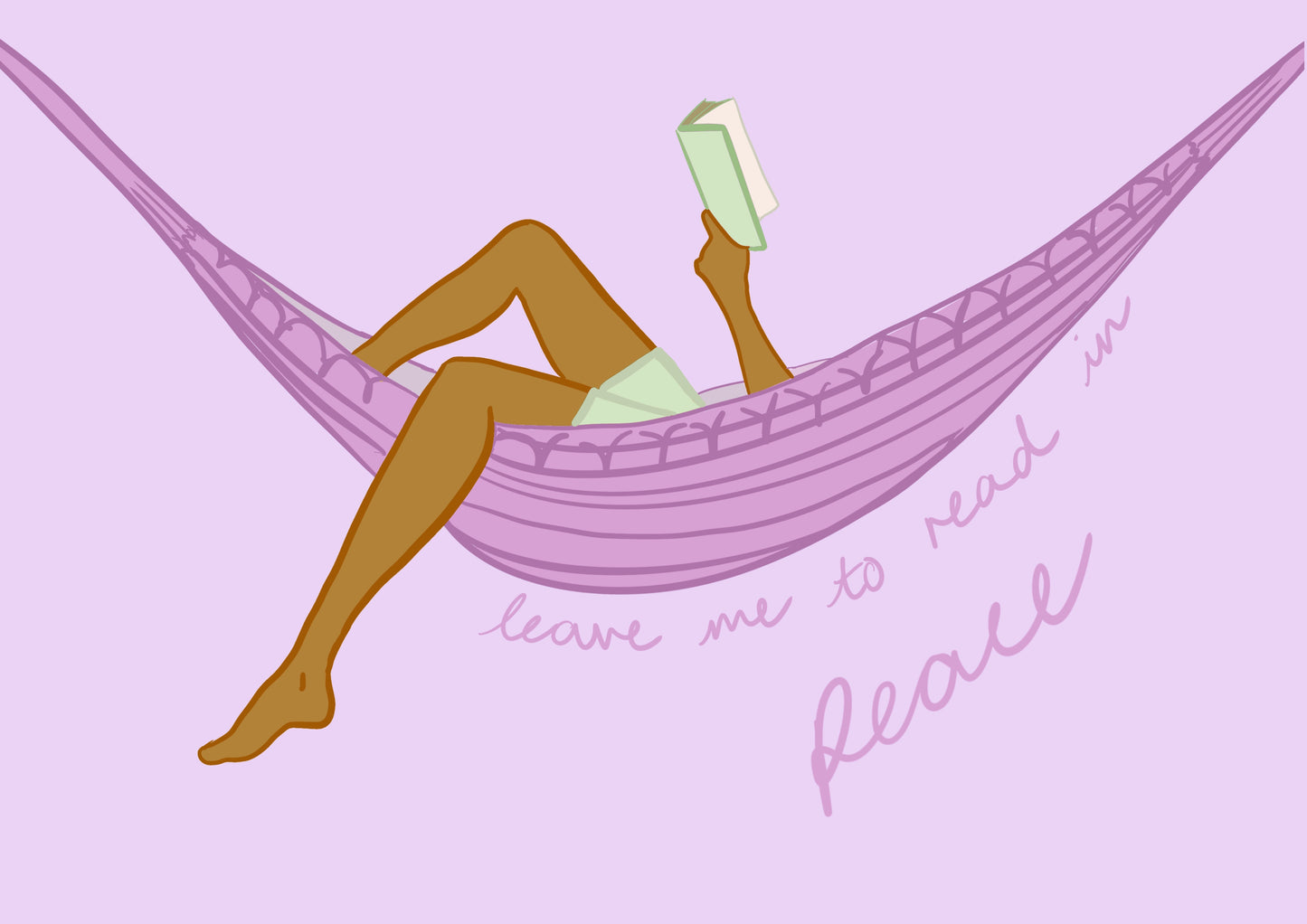 Leave me to read in peace Hammock Print