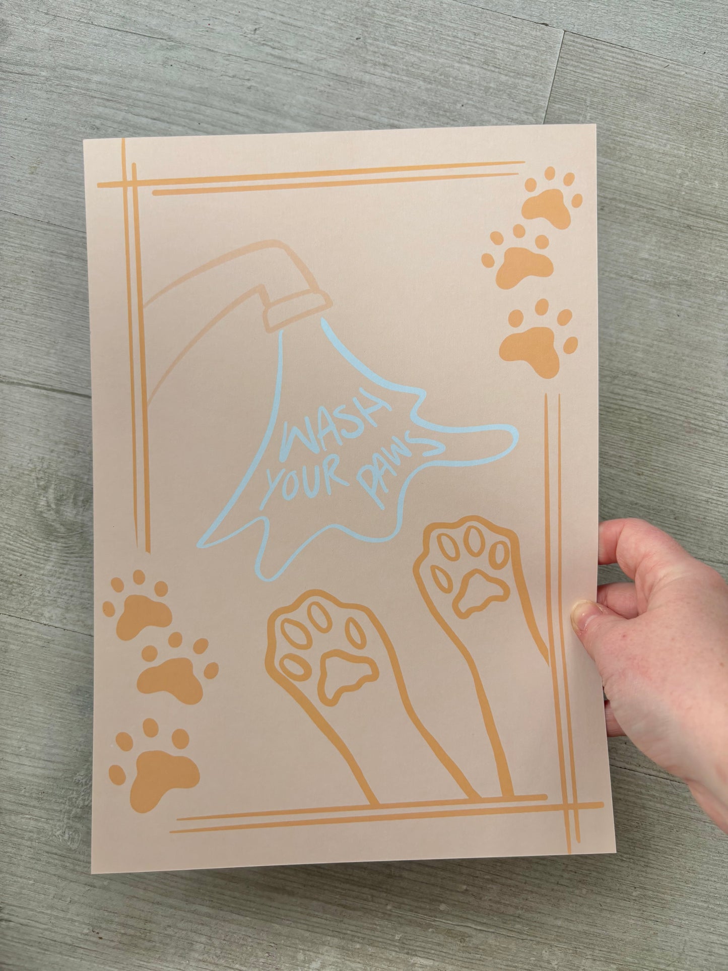 “Wash your Paws” Print
