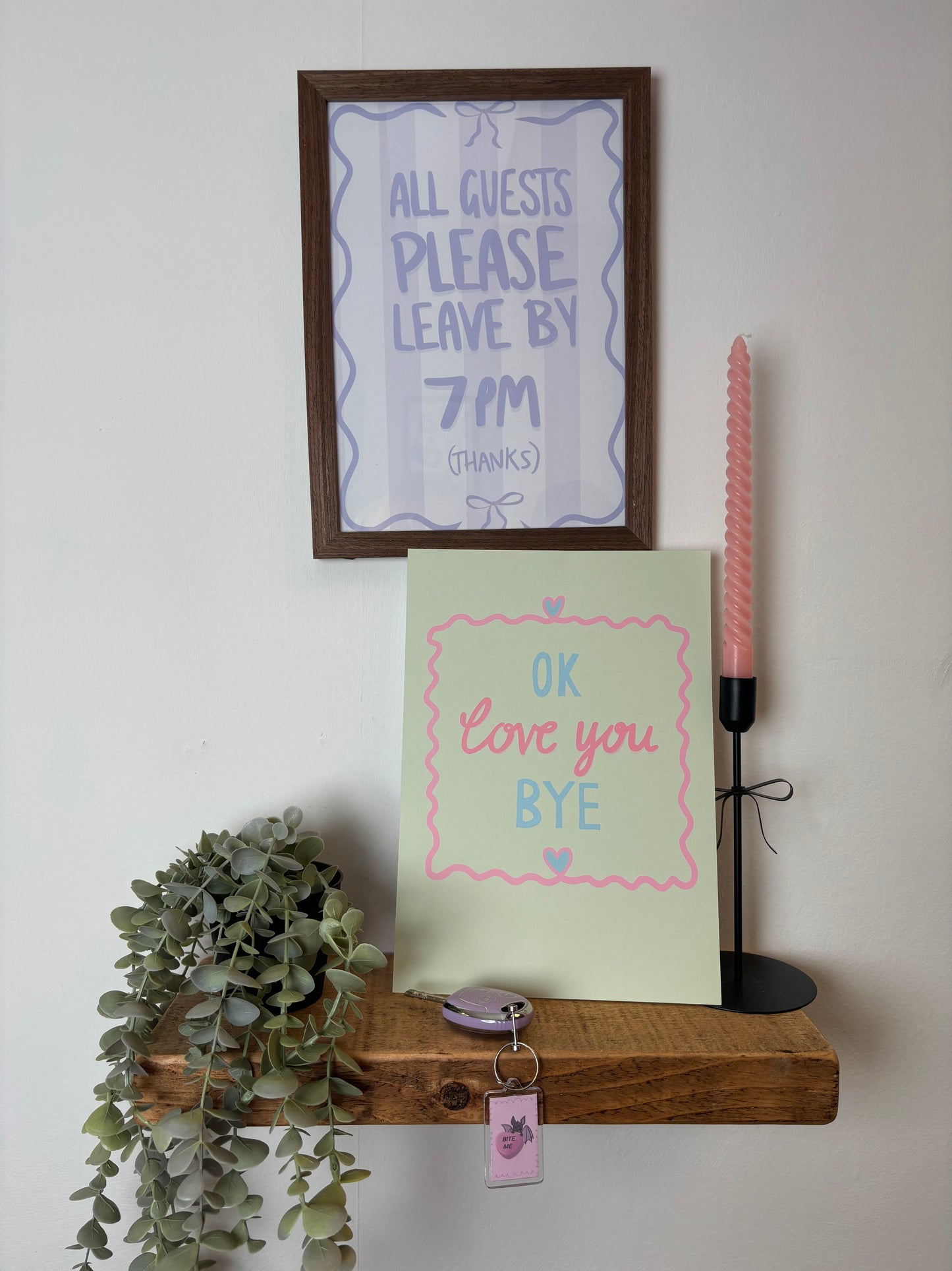 “All Guests Please Leave by 7pm Thanks” Print