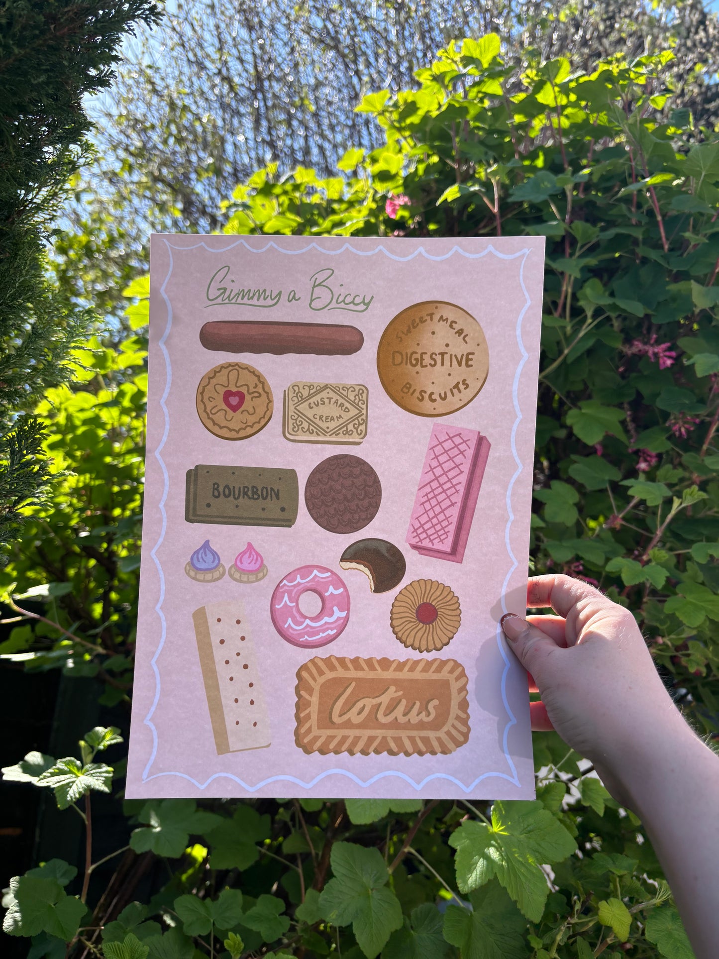 “Biscuits” Cute Food Print