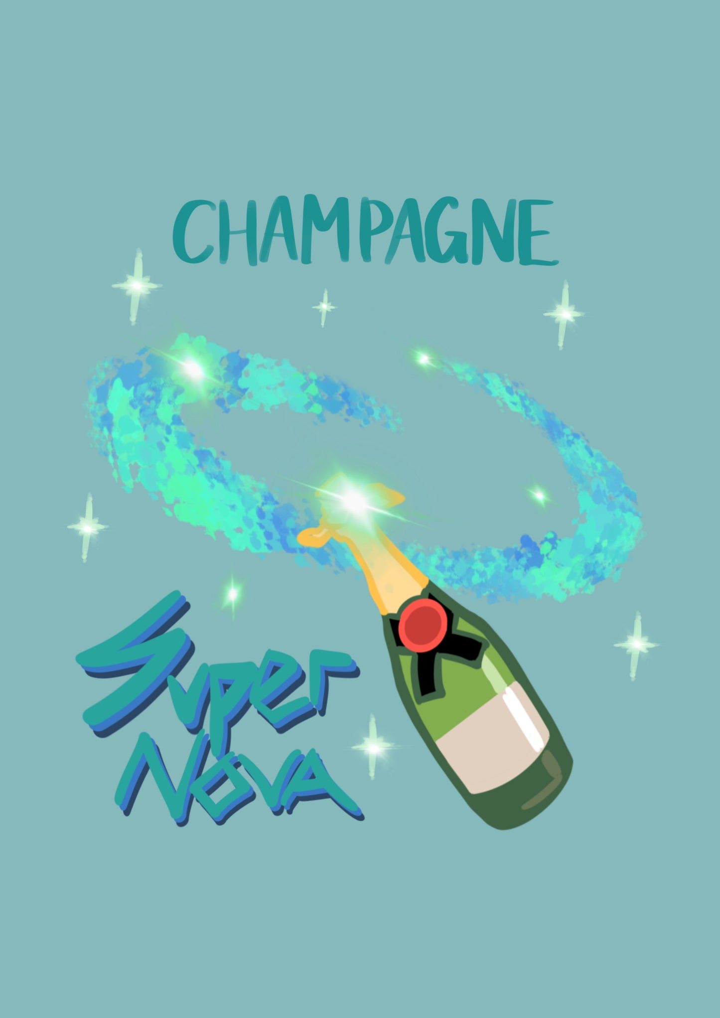 “Champagne Supernova” Print