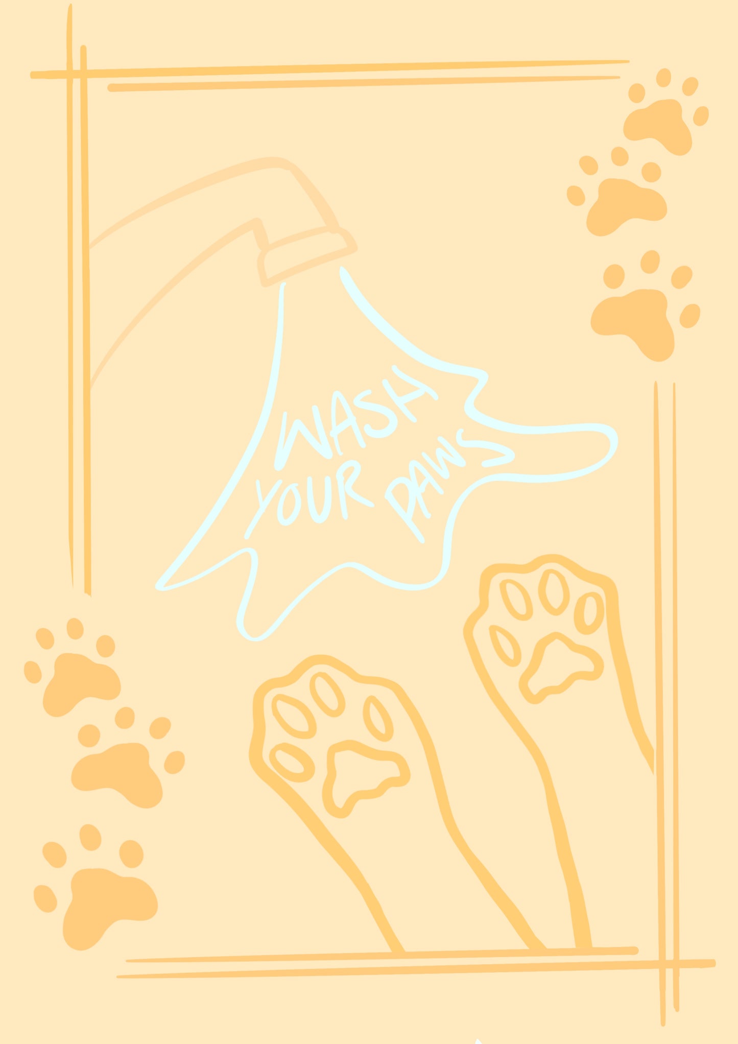 “Wash your Paws” Print