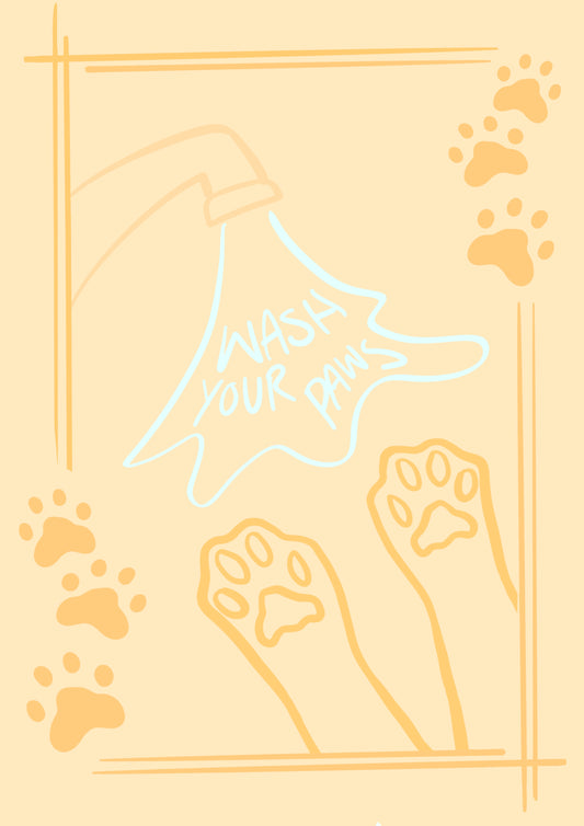 “Wash your Paws” Print