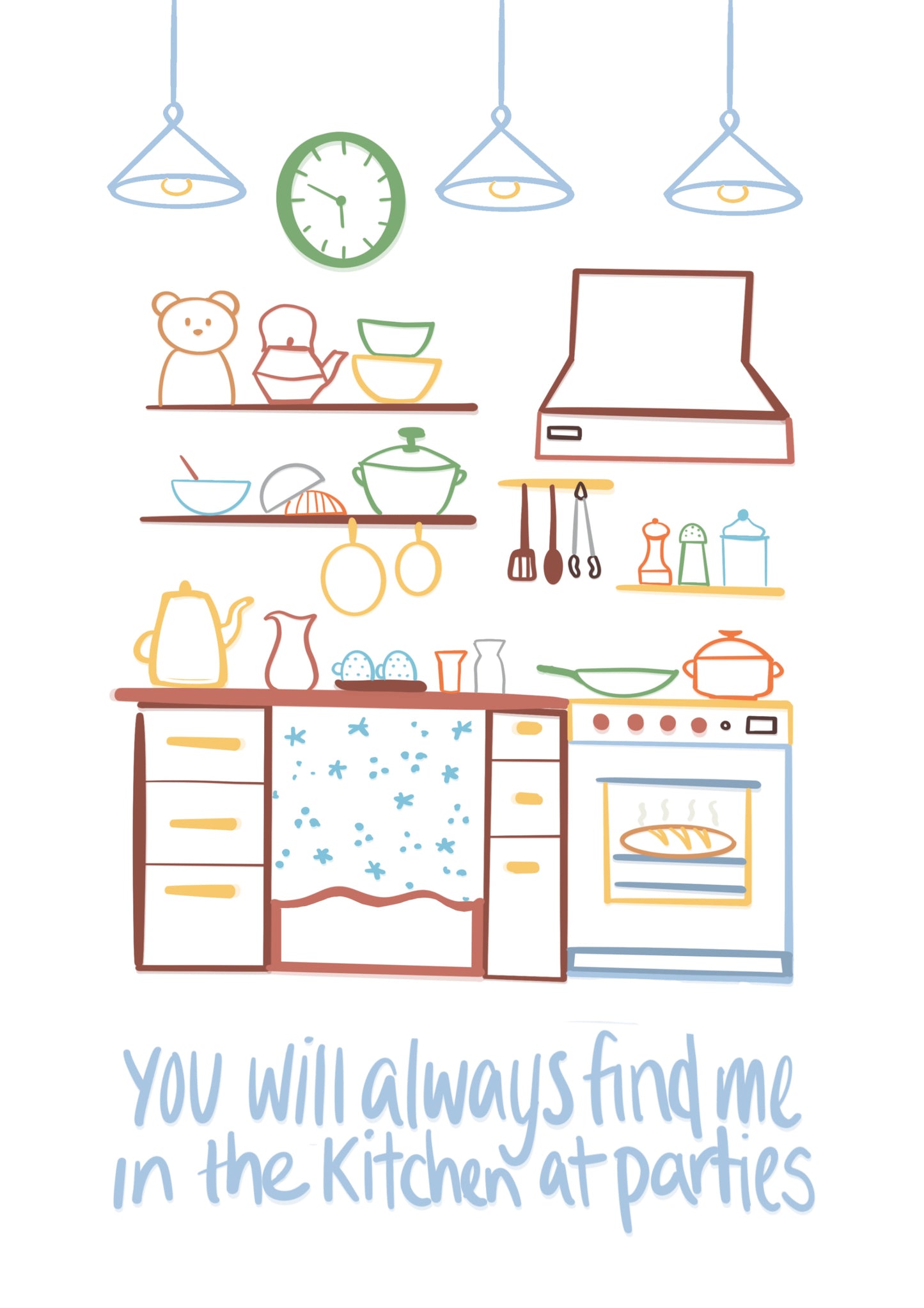 “Kitchen at Parties” Print