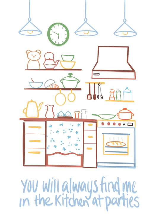 “Kitchen at Parties” Print