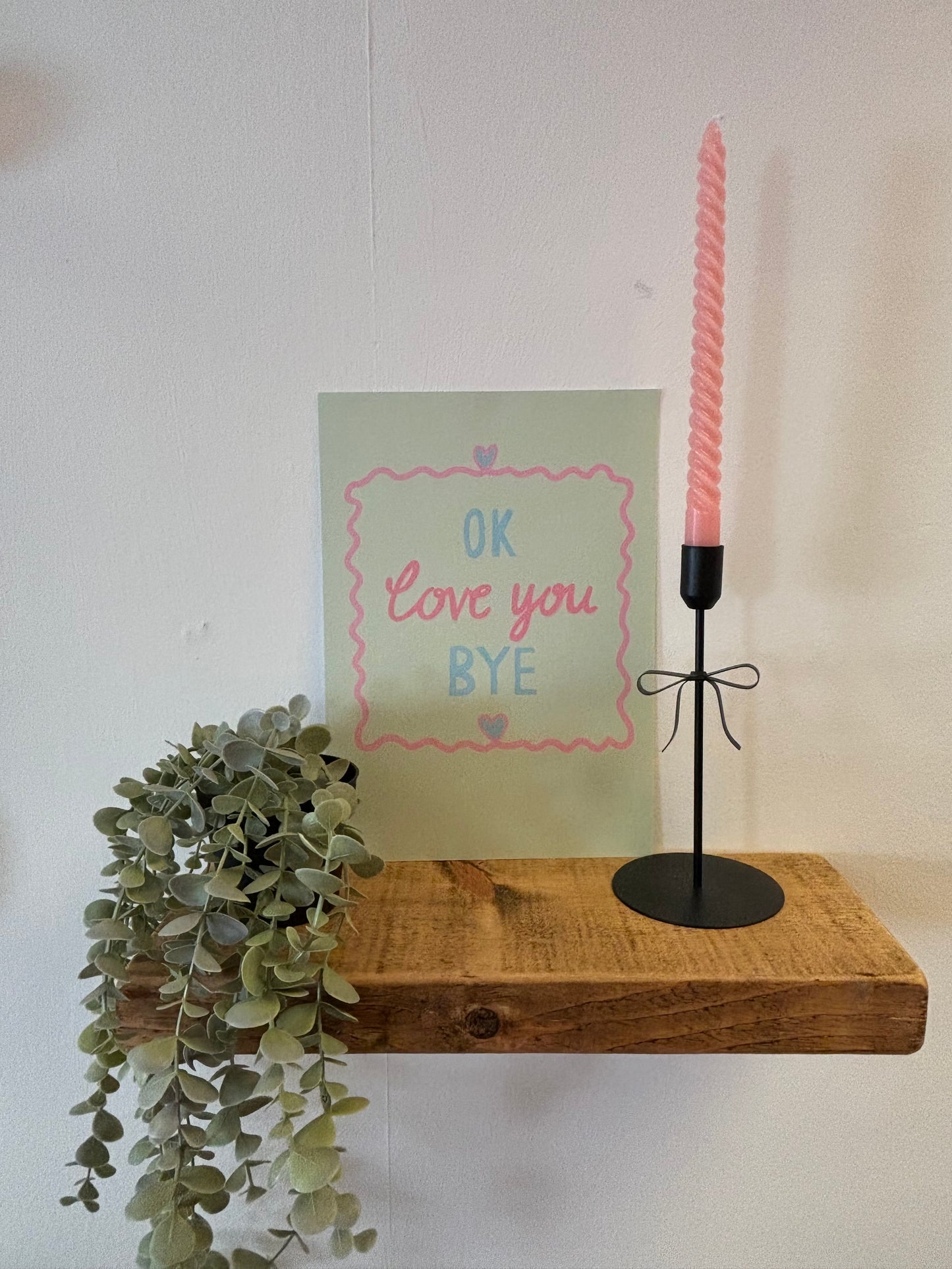 “Ok Love You Bye” Lyric Print