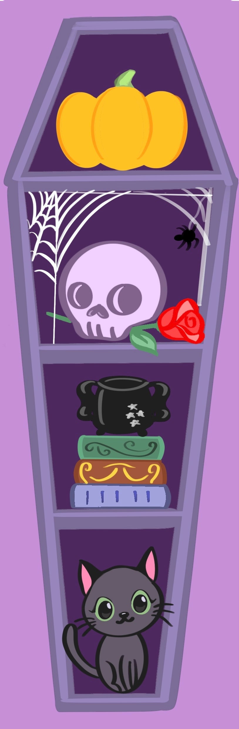 Purple Coffin Bookmark