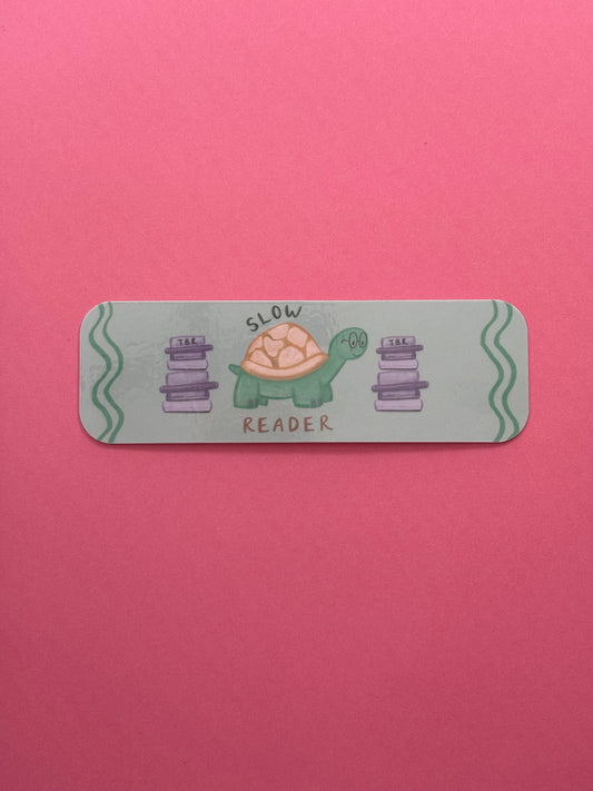Slow Reader Tortoise Bookmark