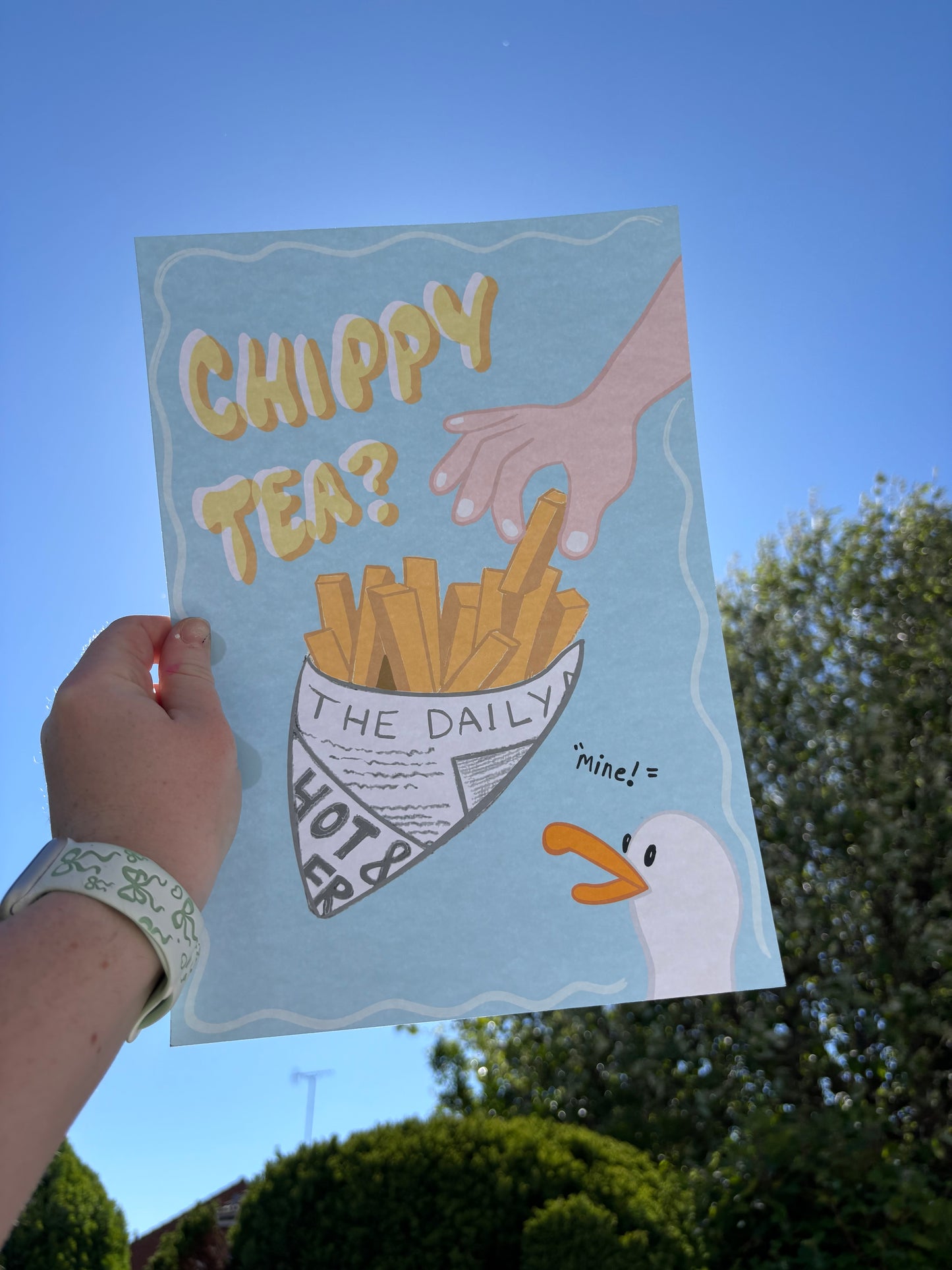 “Chippy Tea?” Cute Food Print