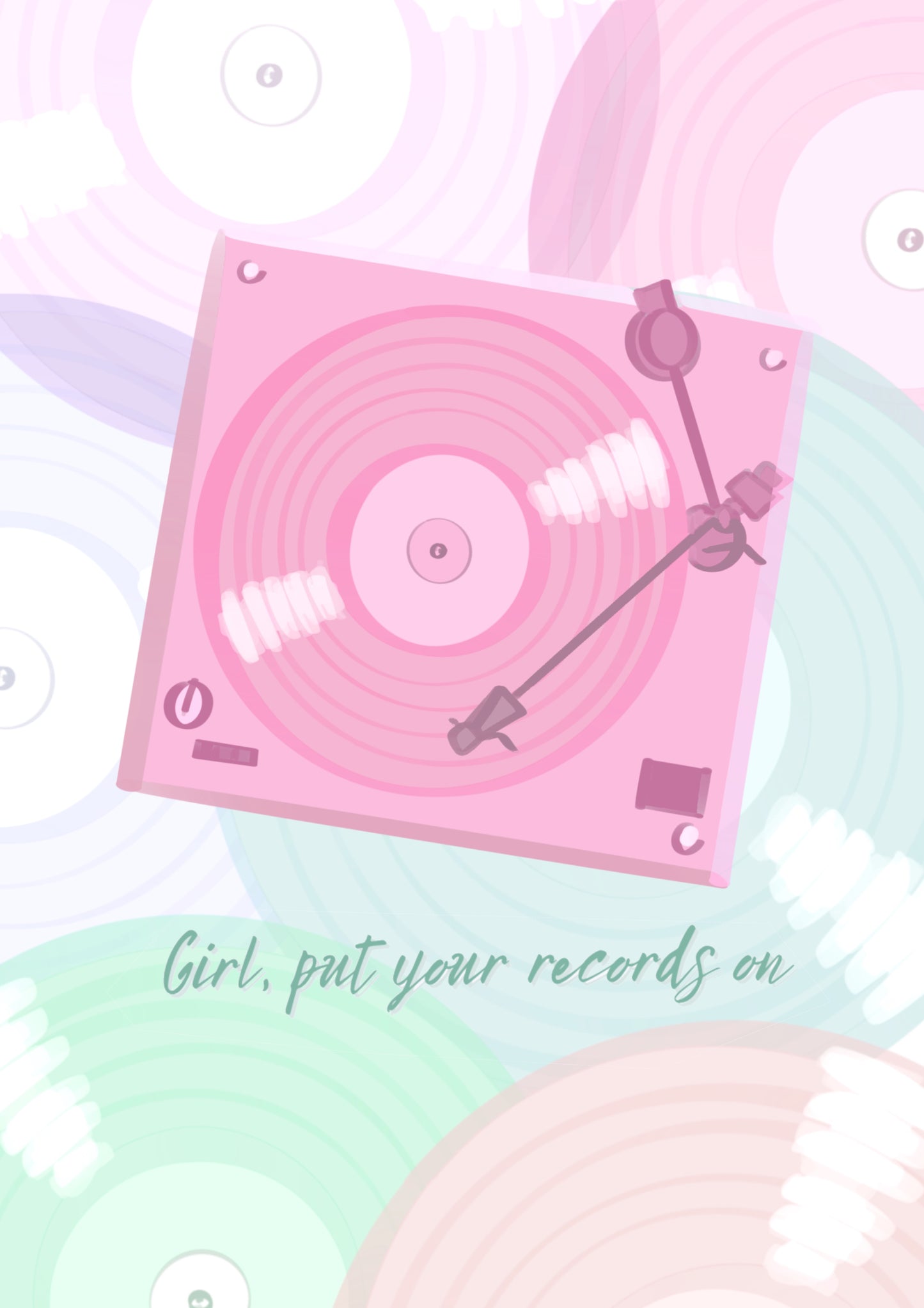 “Records On” Print