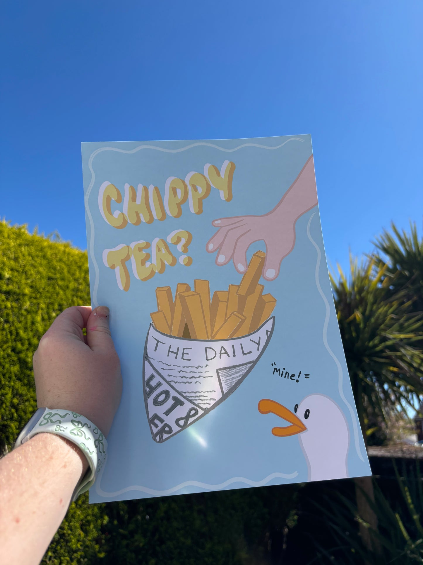 “Chippy Tea?” Cute Food Print