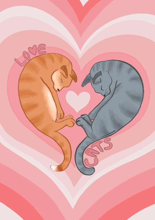 “Love Cats” Print