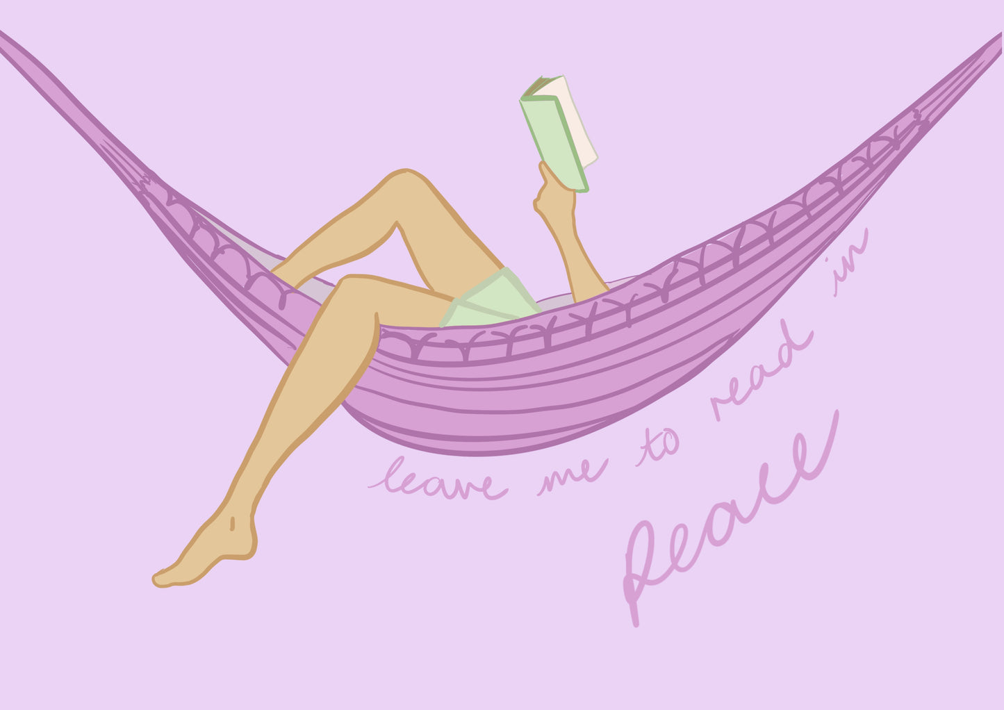 Leave me to read in peace Hammock Print