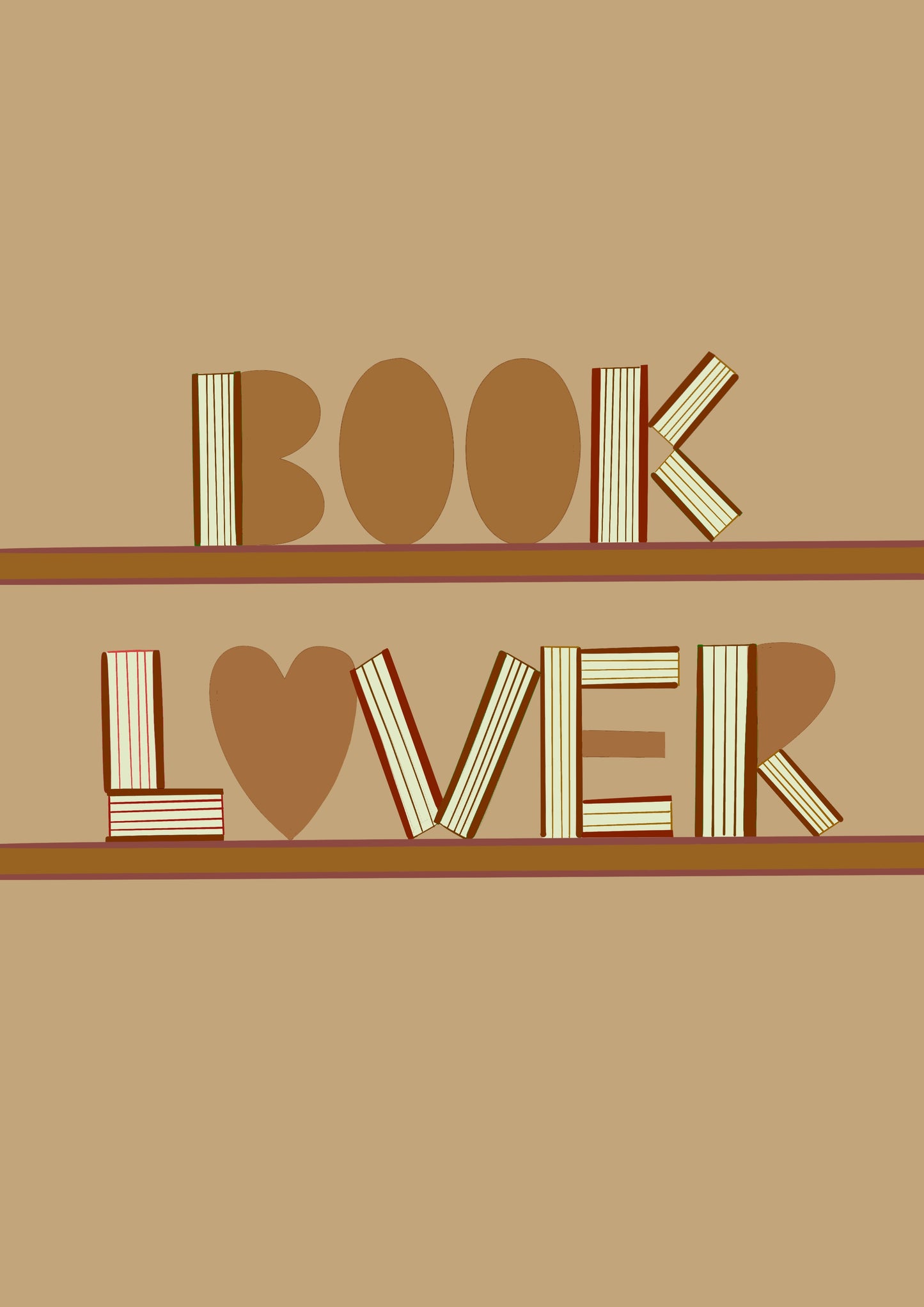 “Book Lover” Bookish Print