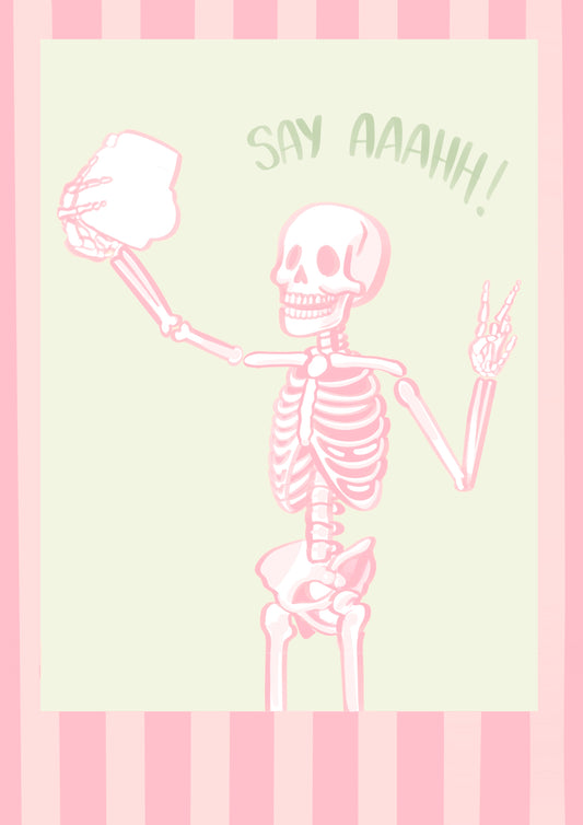 “Skeleton Selfie” Print