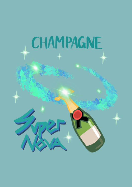 “Champagne Supernova” Print